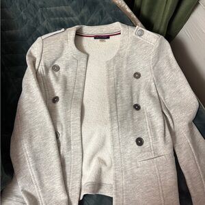 Tommy Hilfiger Women's Cream Double-Breasted Blazer